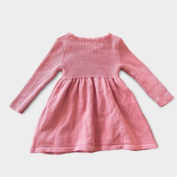 Max Studio Toddler Polar Bear Embroidered Dress Dusty Rose Pink 12mos - Picture 4 of 4